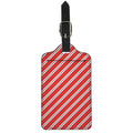 Candy Cane Stripes Pattern Print Luggage Tag