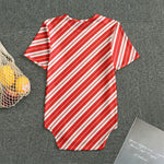 Candy Cane Stripes Pattern Print Men's Bodysuit