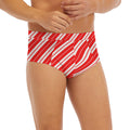 Candy Cane Stripes Pattern Print Men's Briefs
