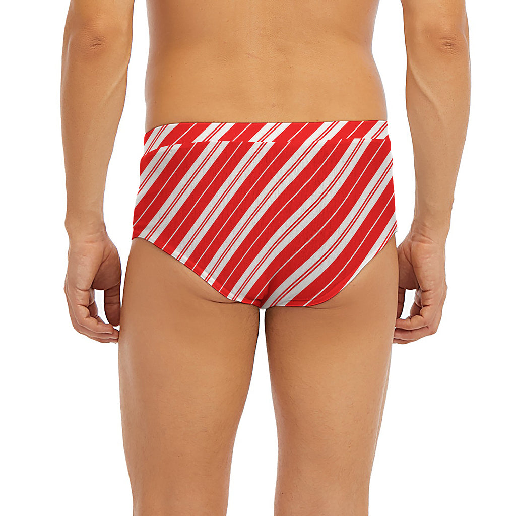 Candy Cane Stripes Pattern Print Men's Briefs