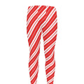 Candy Cane Stripes Pattern Print Men's Leggings
