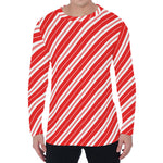 Candy Cane Stripes Pattern Print Men's Long Sleeve T-Shirt