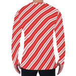 Candy Cane Stripes Pattern Print Men's Long Sleeve T-Shirt