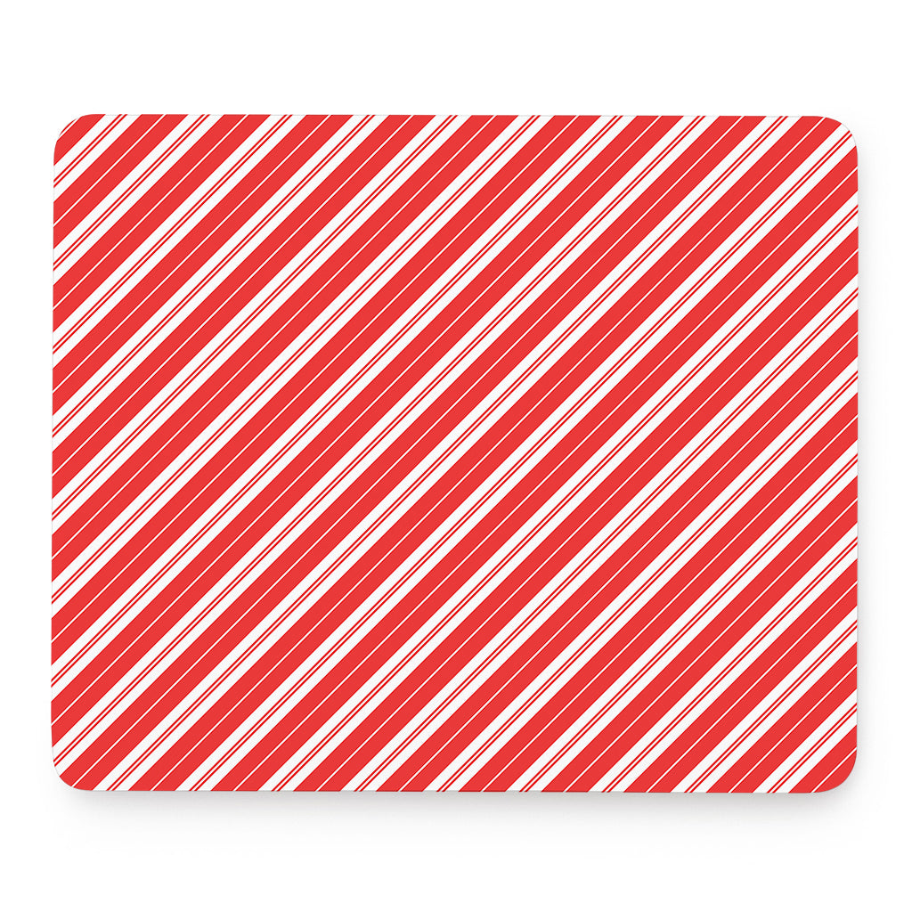 Candy Cane Stripes Pattern Print Mouse Pad