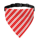 Candy Cane Stripes Pattern Print Over The Collar Dog Bandana