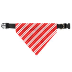 Candy Cane Stripes Pattern Print Over The Collar Dog Bandana