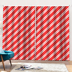 Candy Cane Stripes Pattern Print Pencil Pleat Curtains