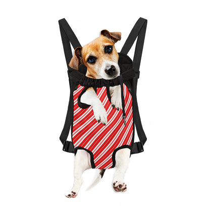 Candy Cane Stripes Pattern Print Pet Carrier Backpack