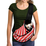 Candy Cane Stripes Pattern Print Pet Sling Carrier