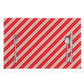 Candy Cane Stripes Pattern Print Placemat
