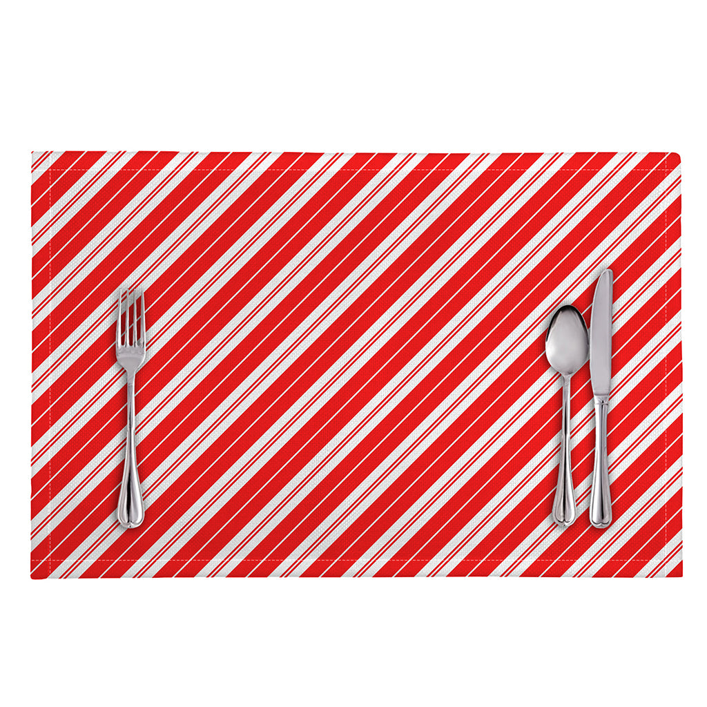Candy Cane Stripes Pattern Print Placemat