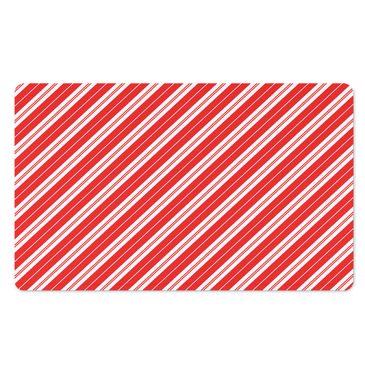 Candy Cane Stripes Pattern Print Polyester Doormat