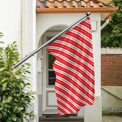 Candy Cane Stripes Pattern Print Polyester Flag