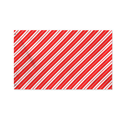 Candy Cane Stripes Pattern Print Polyester Flag