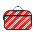 Candy Cane Stripes Pattern Print Portable Lunch Bag