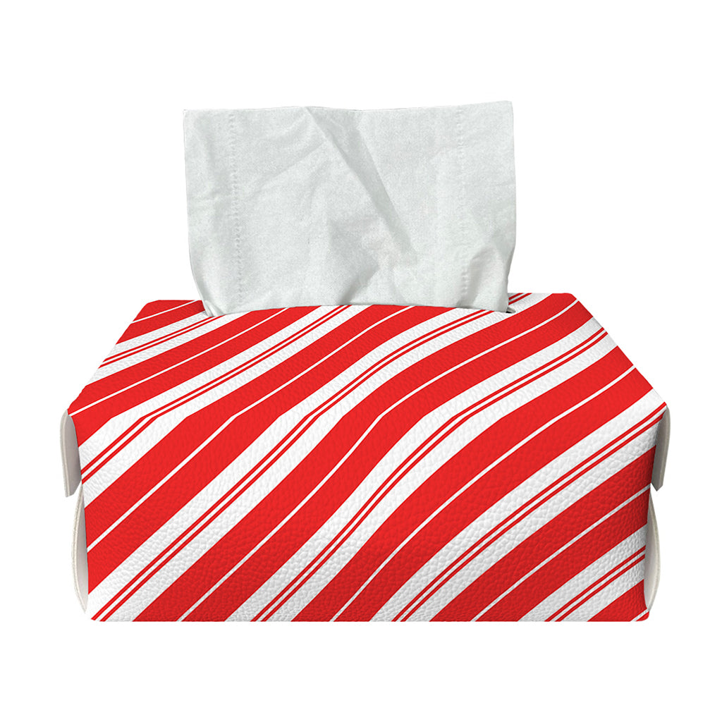 Candy Cane Stripes Pattern Print Rectangle Tissue Box Cover