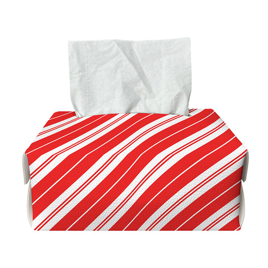 Candy Cane Stripes Pattern Print Rectangle Tissue Box Cover