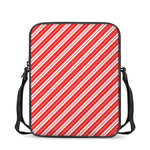 Candy Cane Stripes Pattern Print Rectangular Crossbody Bag