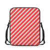 Candy Cane Stripes Pattern Print Rectangular Crossbody Bag