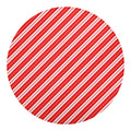 Candy Cane Stripes Pattern Print Round Blanket