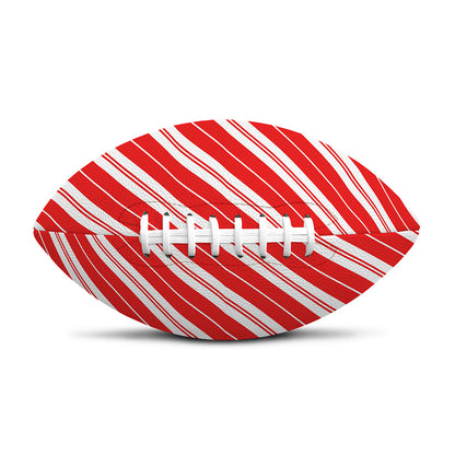Candy Cane Stripes Pattern Print Rugby Ball