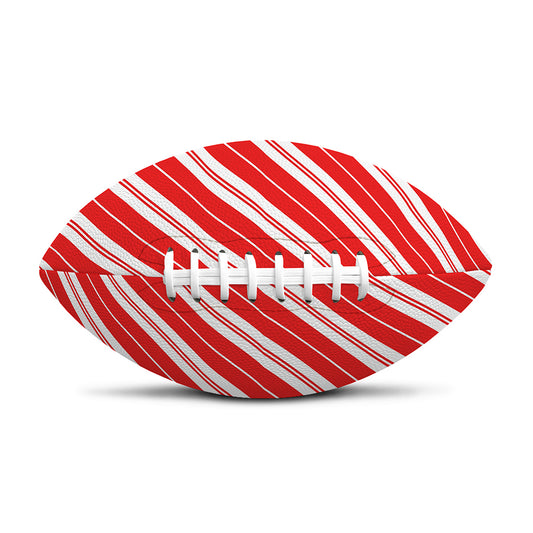 Candy Cane Stripes Pattern Print Rugby Ball