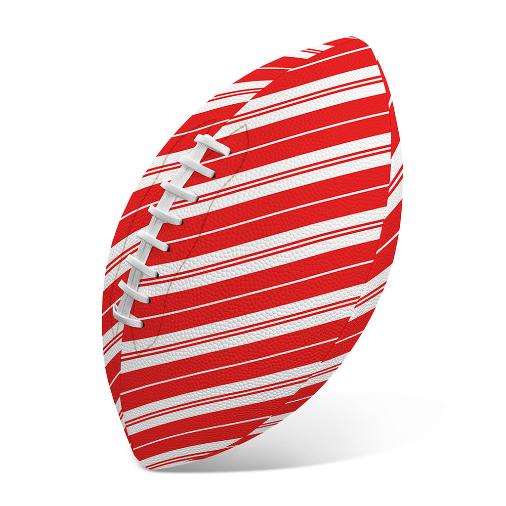 Candy Cane Stripes Pattern Print Rugby Ball