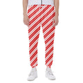 Candy Cane Stripes Pattern Print Joggers