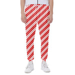 Candy Cane Stripes Pattern Print Scuba Joggers