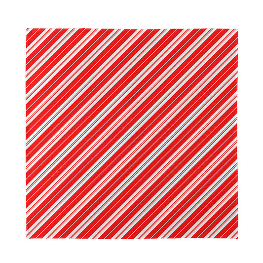 Candy Cane Stripes Pattern Print Silk Bandana