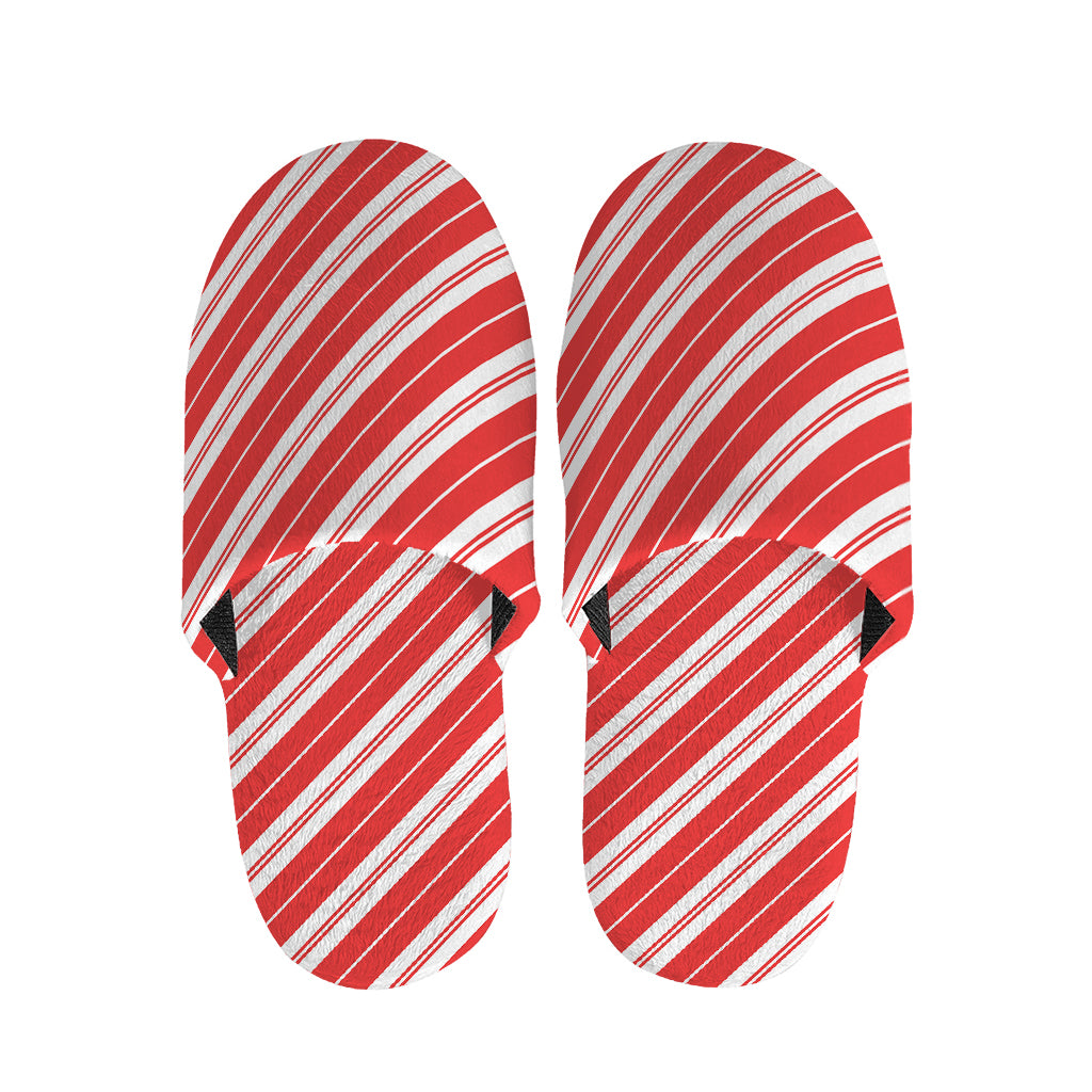 Candy Cane Stripes Pattern Print Slippers