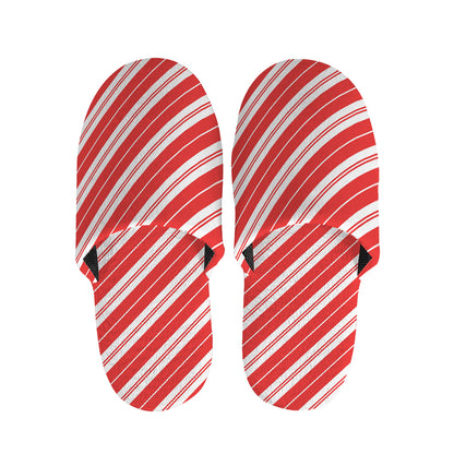 Candy Cane Stripes Pattern Print Slippers