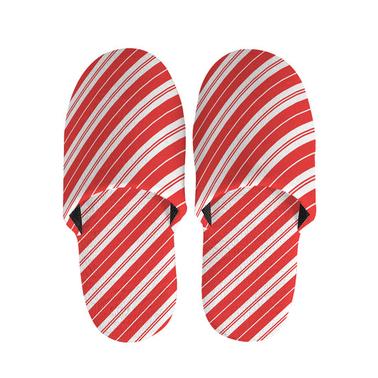 Candy Cane Stripes Pattern Print Slippers