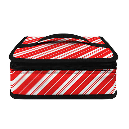 Candy Cane Stripes Pattern Print Small Lunch Bag