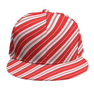 Candy Cane Stripes Pattern Print Snapback Cap