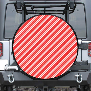 Candy Cane Stripes Pattern Print Tire Cover