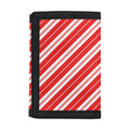 Candy Cane Stripes Pattern Print Trifold Wallet