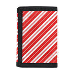 Candy Cane Stripes Pattern Print Trifold Wallet