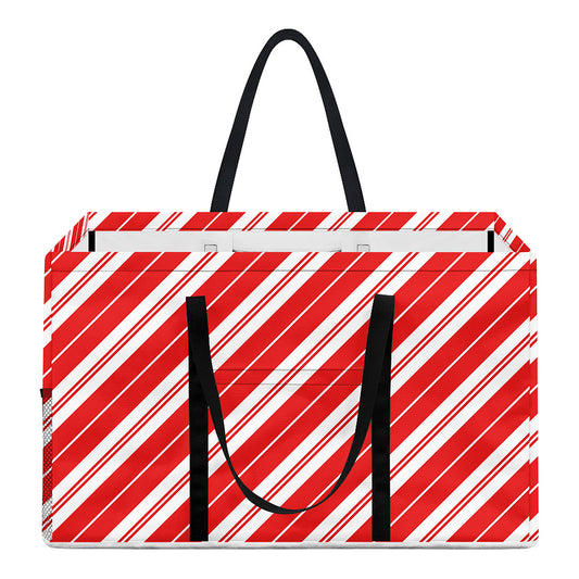 Candy Cane Stripes Pattern Print Utility Tote Bag