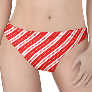 Candy Cane Stripes Pattern Print Women's Thong