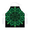 Cannabis Leaf Mandala Print Adjustable Apron