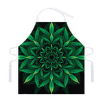 Cannabis Leaf Mandala Print Adjustable Apron