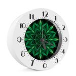 Cannabis Leaf Mandala Print Alarm Clock