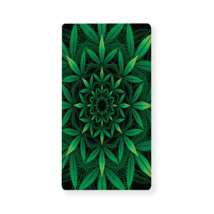 Cannabis Leaf Mandala Print Baby Crib Sheet