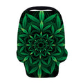 Cannabis Leaf Mandala Print Baby Seat Cover