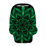Cannabis Leaf Mandala Print Baby Seat Cover