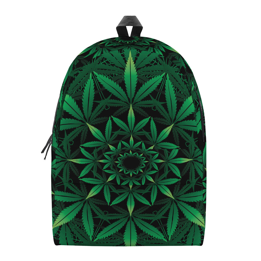 Cannabis Leaf Mandala Print Backpack