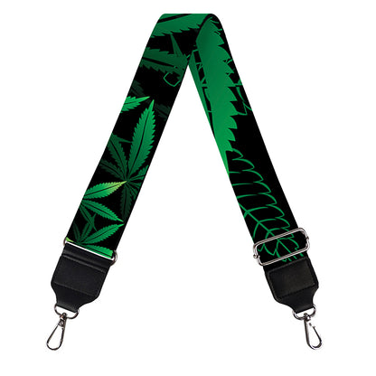 Cannabis Leaf Mandala Print Bag Strap
