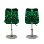Cannabis Leaf Mandala Print Bar Stool Covers