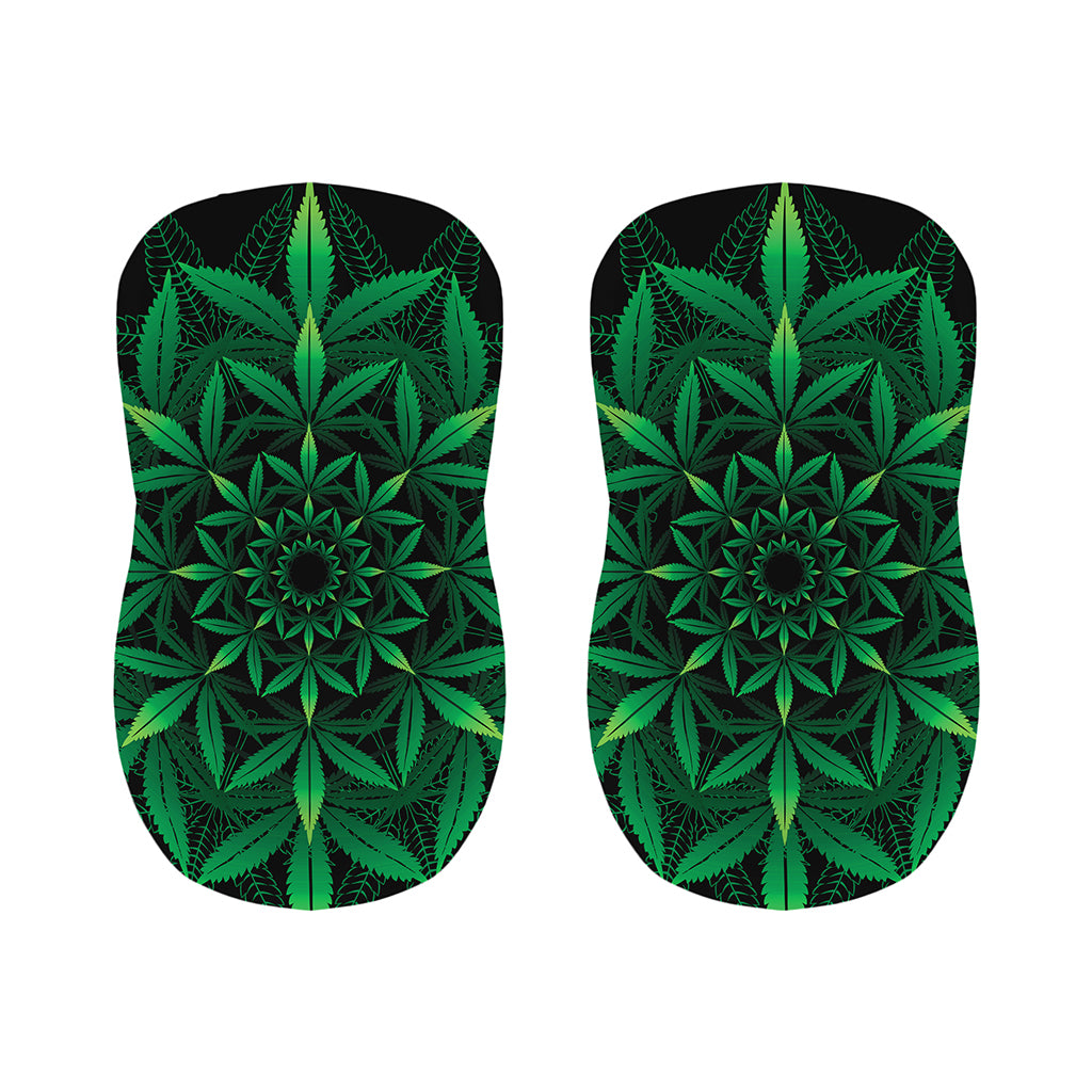 Cannabis Leaf Mandala Print Bar Stool Covers